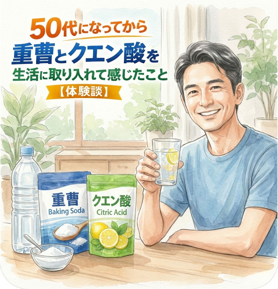 50代になってから、重曹とクエン酸を生活に取り入れて感じたこと【体験談】