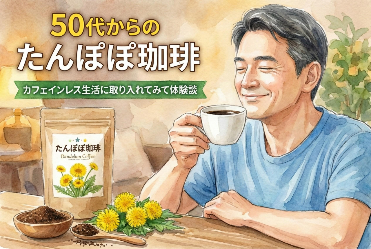 ５0代になって、たんぽぽ珈琲を生活に取り入れて感じたこと【体験談・カフェインレス】